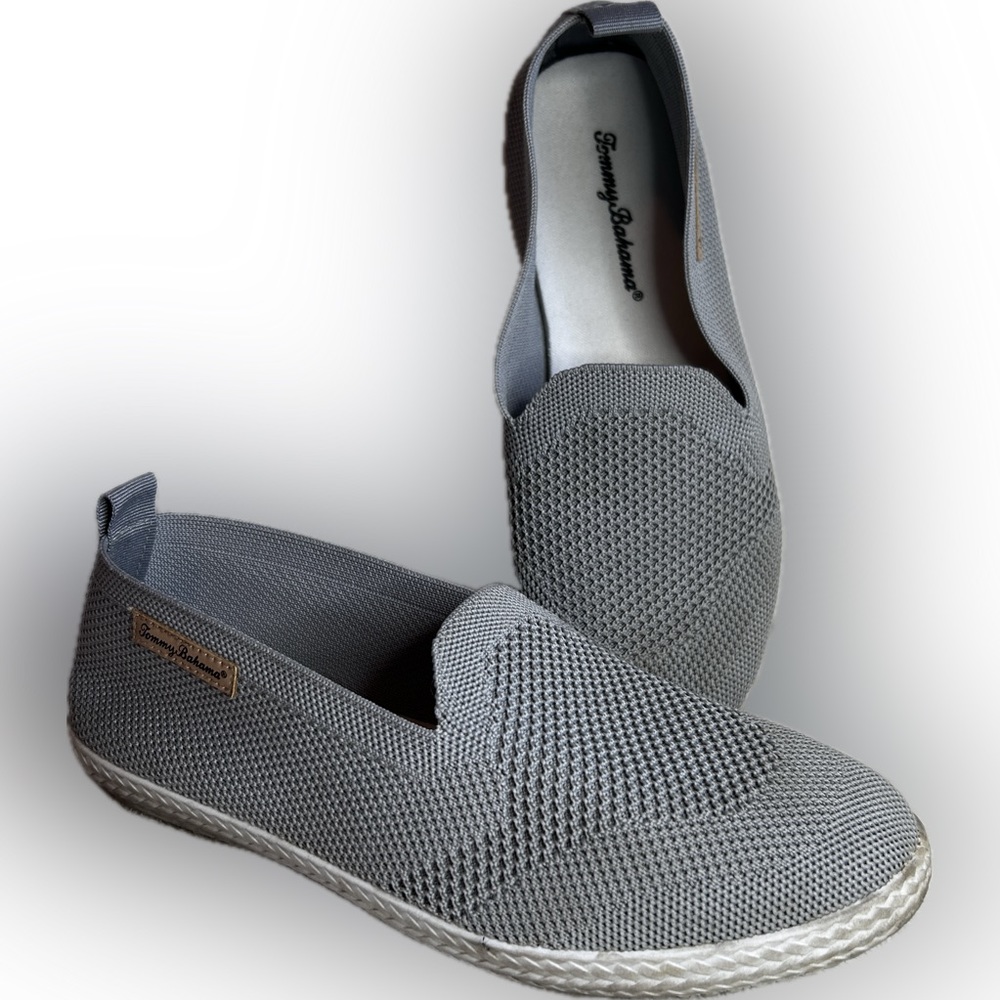 Tommy Bahama gray knit sunset slip on casual shoes